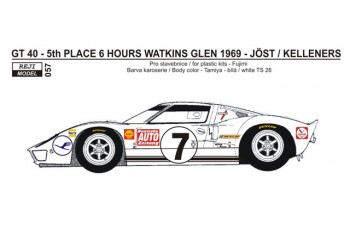 Decal – Ford GT 40 - Watkins Glen 1969 – Joest / Kelleners